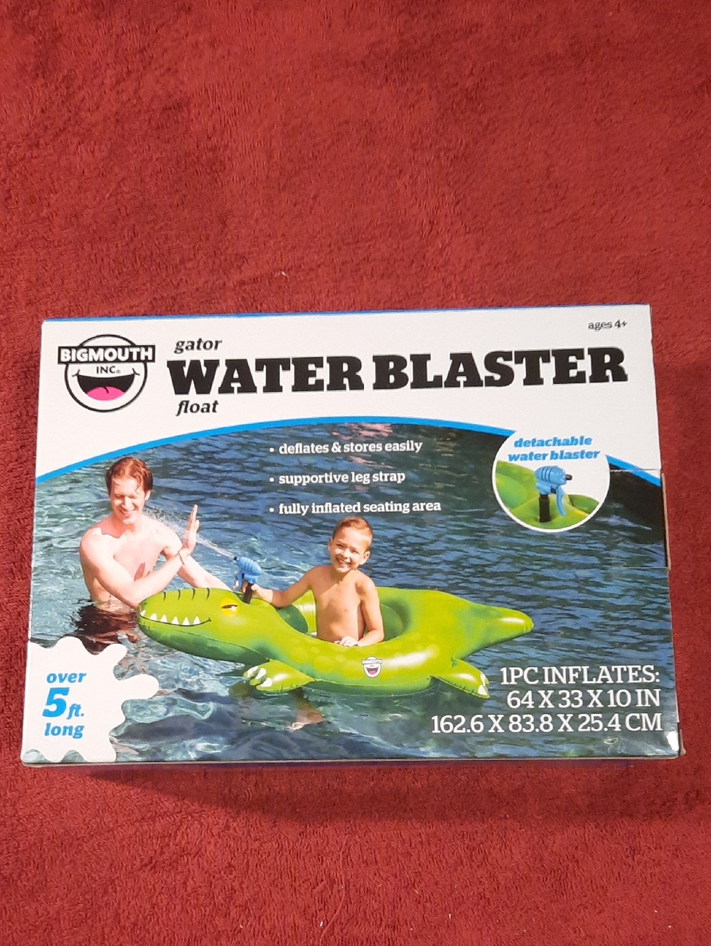 BigMouth Gator Water Blaster Float - Green Over 5 Ft Long